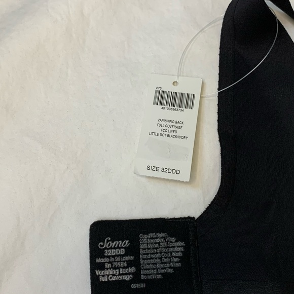 Soma Vanishing Back Full Coverage Bra NWT 32DDD - Picture 3 of 4